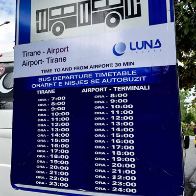 Tiran Havaalanı Şehir Merkezi Ulaşımı